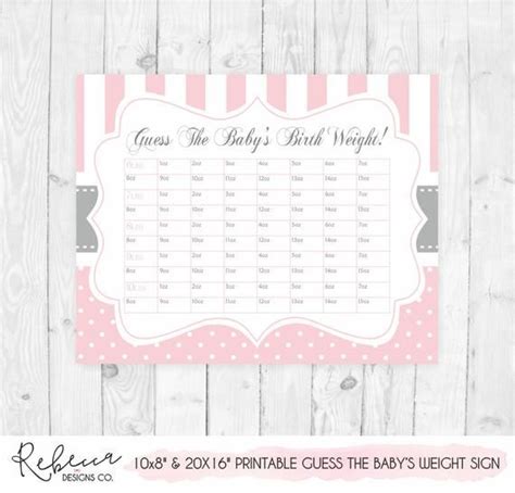 Scroll down for a roundup for fun baby shower games ideas,. Ideas For Guessing Babys Due Date And Weight - Printable ...