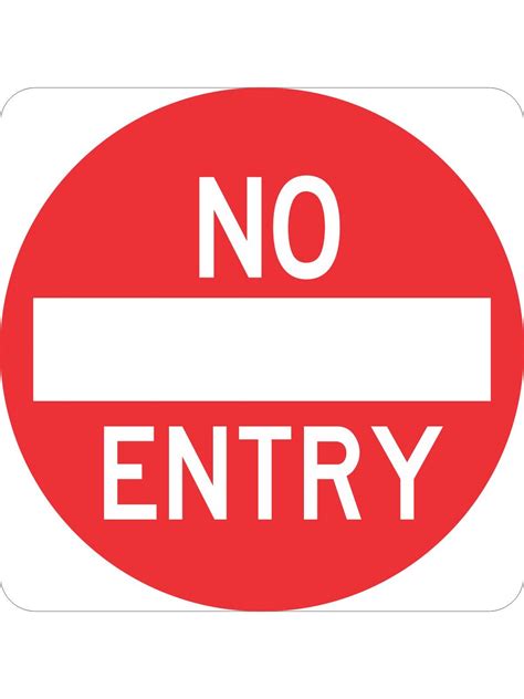 no entry safety sign