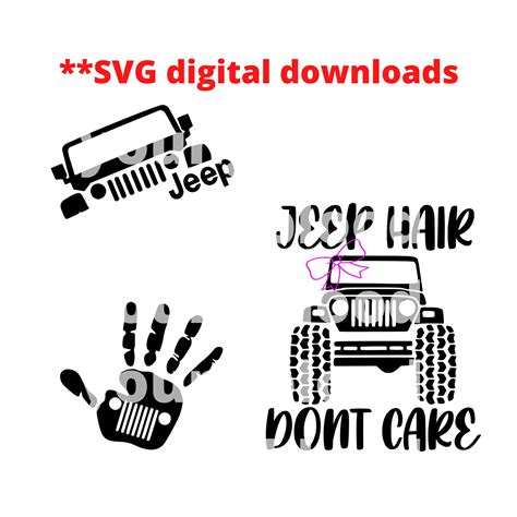 Jeep Wave Jeep Hair Dont Care Jeep Svg Digital Download Etsy