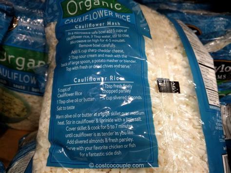 This big bag lasts me at least a week or two, and is usually enough if you're making a casserole with cauliflower rice. Taylor Farms Organic Cauliflower Rice