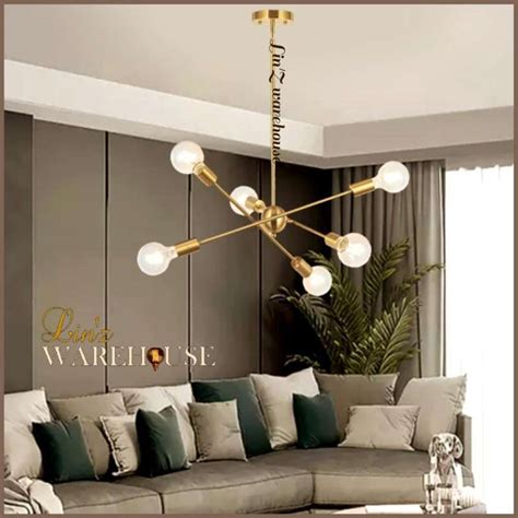 Jual Lampu Gantung Modern Gold Adjustable Arms Pendant Light Di Seller Linzwarehouse Lighting