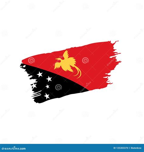 Papua New Guinea Flag Vector Stock Illustration Illustration Of