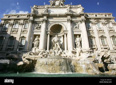 The Trevi Fountain Rome Italy One Of Europes Most Famous Tourist