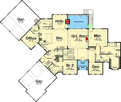 Spacious Two Bedroom Ranch House Plan 62671dj Architectural Designs