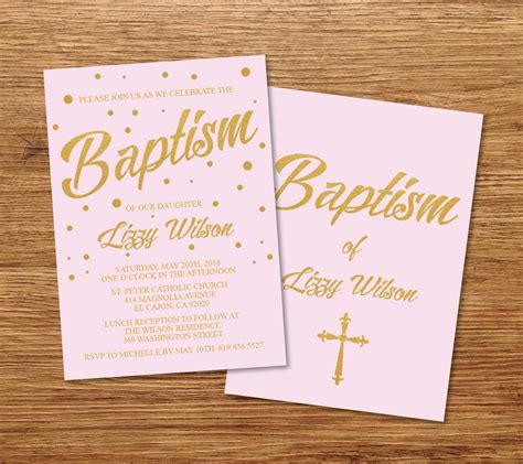 Baptism Invitation, Baptism Invitation Girl, Baptism Invitation Boy, Baptism Invitation ...