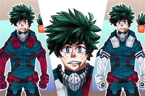 Oc Deku I Wanted To Make Two Variations Cause I Saw Red Suit Deku