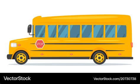Cartoon Style School Bus Royalty Free Vector Image