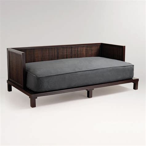 Sofa beds are practical mostly because you never know when an extra guest or two might sleep law is a sofa bed with a similarly casual appearance and a simple and modern design that hides added you can get this piece with leather or fabric upholstery, the latter featuring a fully removable cover. Charcoal Burlap Mattress Cover | World Market use to cover ...