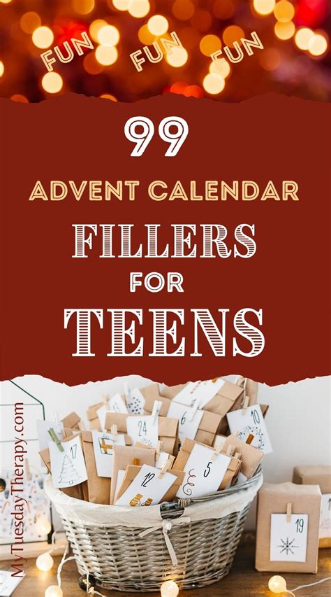 99 Fun Advent Calendar Fillers For Teenagers Countdown To Christmas