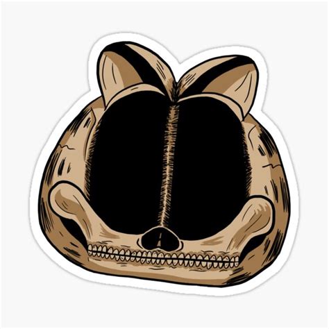 Garfield Skull Sticker By Blacksnowcomics Redbubble