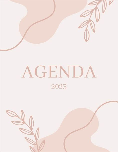 Colección De Plantillas Para Portada De Agenda 2023 Gratis