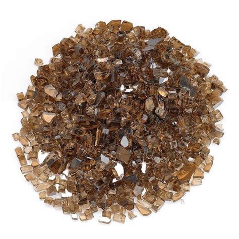 American Fire Glass 1 4 In Copper Reflective Fire Glass 10 Lbs Bag Aff Coprf 10 The Home Depot