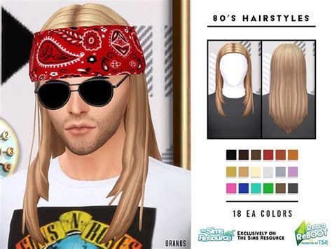 Retro 80s Male Hairstyle By Oranostr At Tsr Sims 4 Updates