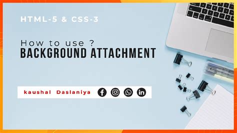 Background Attachment Property In Css Youtube