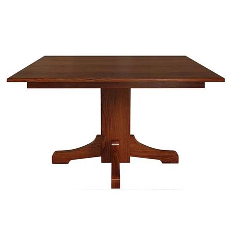 Hardwood Mission Single Pedestal Dining Table