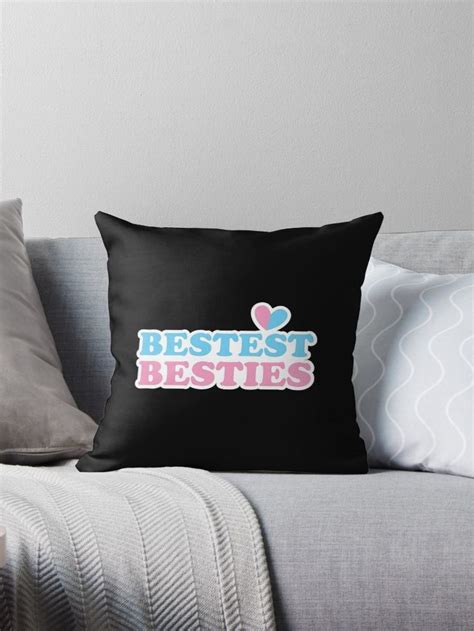 Bestest Besties Best Friends Throw Pillow By Jazzydevil Throw Pillows Bestest Pillows