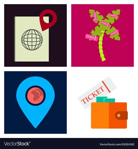 Tourism Icon Set Included Icons As Tourist Guide Vector Image