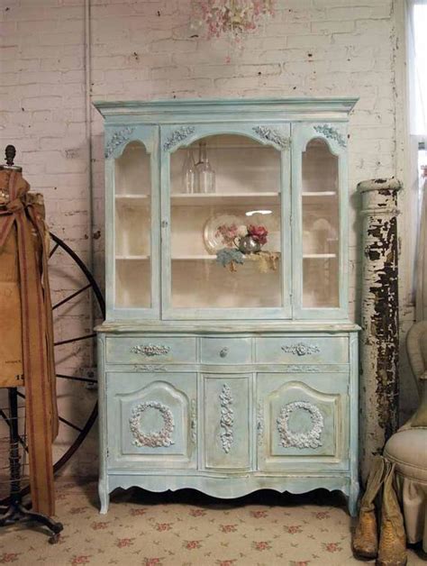 Contents 3 shabby chic style bathroom with beadboard 11 a lace shabby chic vanity cabinet curtain besides the cabinet doors, the open storages are covered by antique white lace curtains. Painted Cottage Shabby Aqua Chic China Cabinet CC262