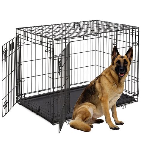 Buy Pet Dog Crate 364248 Inches Large Dog Cage Metal Double Door