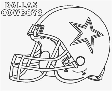 Dallas Cowboys Helmet Coloring Page