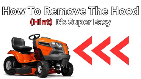 How To Remove The Hood On A Husqvarna Rider Mower Lawn Tractor This