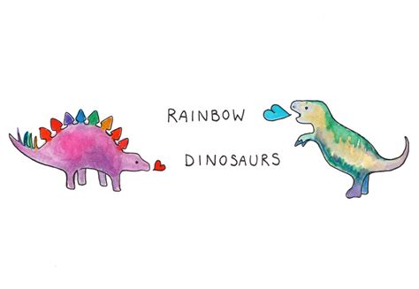 Rainbow Dinosaurs Firefly Arts Collective
