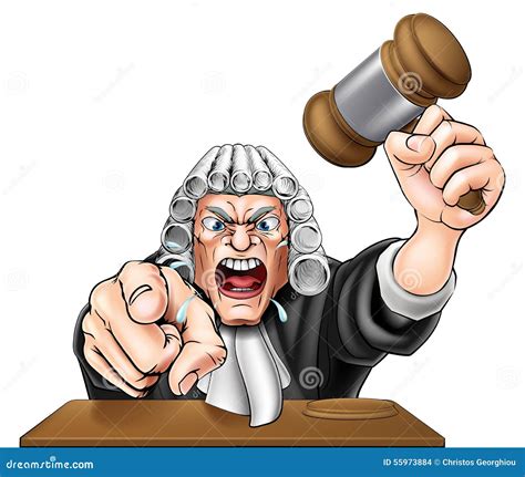 Angry Judge Stock Vector Image Of Mean Person Gavel 55973884 Pictures Of Cartoon Characters