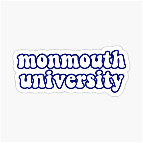 Monmouth University Bubble Letters Sticker By Leahfaith12 Redbubble