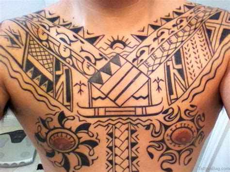Stylish Tribal Tattoos On Chest Tattoo Designs TattoosBag Com
