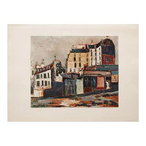 1950s Maurice Utrillo Rue Ravignan First Edition Period Lithograph