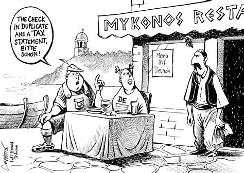 greeks and germans at odds globecartoon political cartoons patrick chappatte