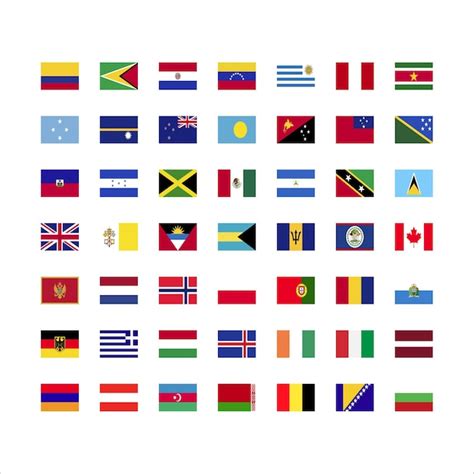 Premium Vector All Official National Flags Of The World