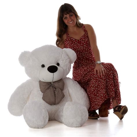 Coco Cuddles 48 Large White Stuffed Teddy Bear Giant Teddy Bears