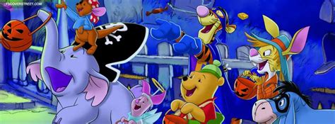 Winnie The Pooh Heffalump Halloween Facebook Cover