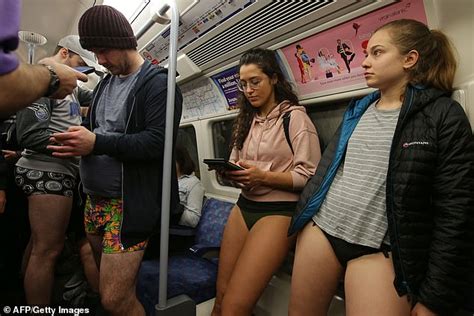 London Underground Commuters Strip Off To Their Pants For The Annual No