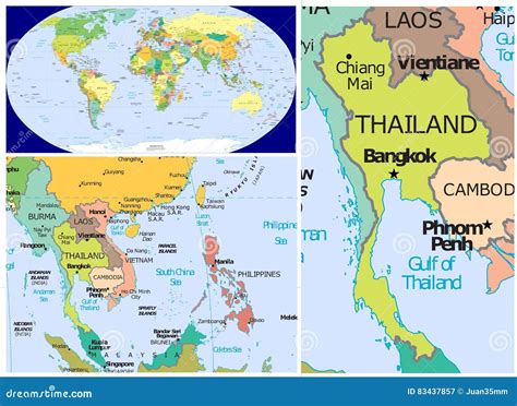 Show Thailand On World Map