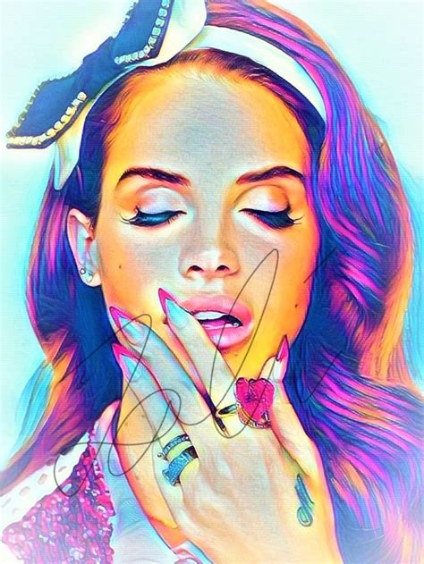 Lana Del Rey Abstract Pop Art Hand Drawn Print Lanaabstract5
