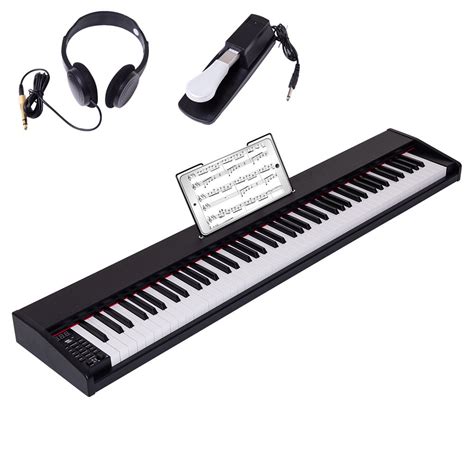Glarry 88 Key Digital Piano Keyboard With Sustain Pedal Portable