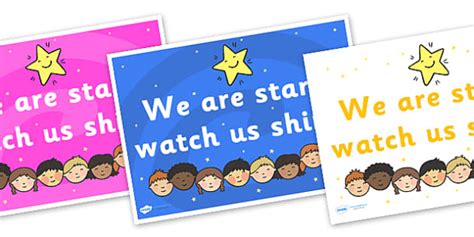 We Are Stars Watch Us Shine Display Posters Display Posters A4 Posters