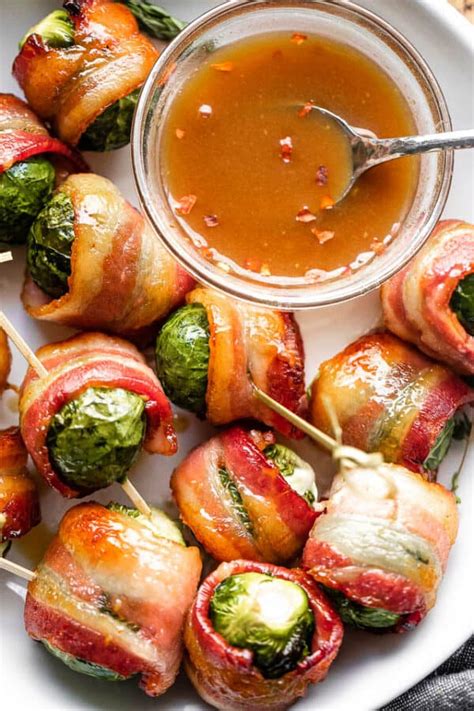 Maple Bacon Wrapped Brussels Sprouts Easy Holiday Side Dish