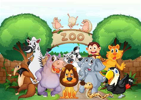 Pin By Remas Abbas On Kids Rooms Cartoon Zoo Animals Zoo Animals Zoo