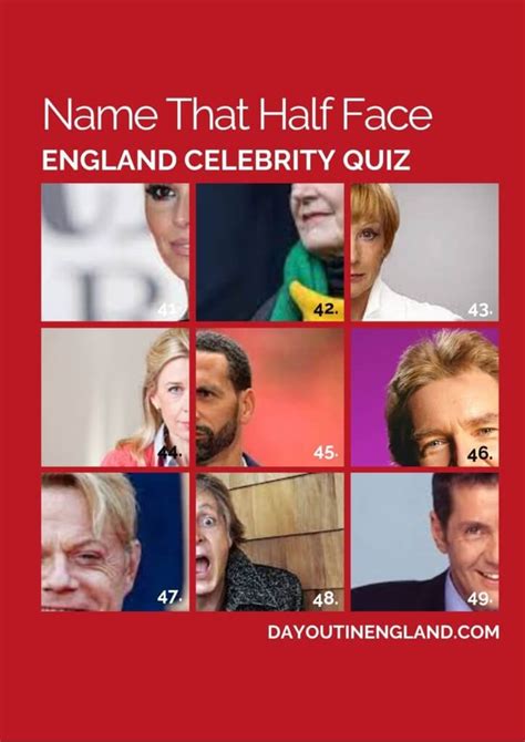 Big English Celebrity Quiz 50 Questions And Answers Picture Round