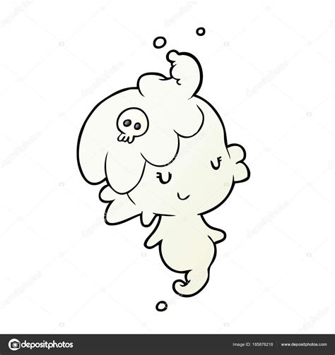 Cute Cartoon Ghost Girl Stock Vector Image By ©lineartestpilot 185876218