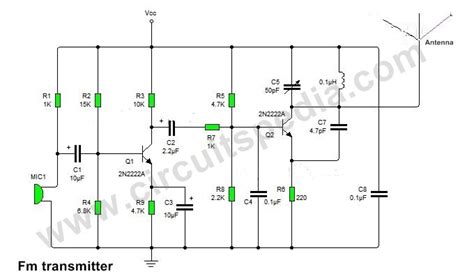 Simple Fm Transmitter Circuit Homemade Fm Transmitter Circuit Diagram