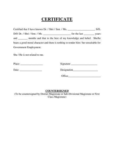 Sample certificate of good moral from previous employer character employer wants sample template of good moral certificate from previous employer example hello, just edit this; Certificate of Good Moral Character Free Download