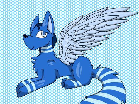 Blue Wolf With Wings By Refrigerator145 On Deviantart