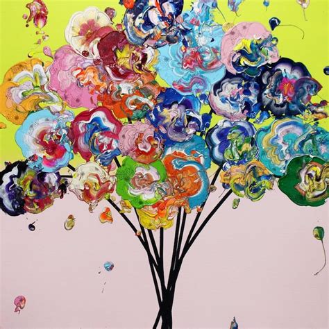 Vibrant Paintings Look Like Kaleidoscopic Flowers Pressed On Canvases