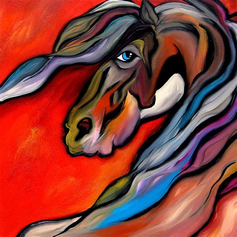 Carousel Abstract Horse Art By Fidostudio Painting By Tom Fedro