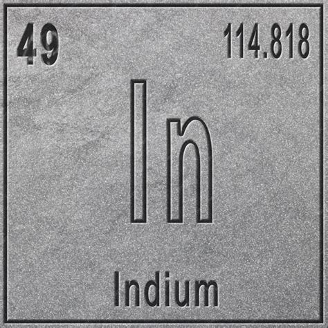 Premium Photo Indium Chemical Element Sign With Atomic Number And