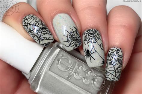 12 Nails Of Halloween Soft And Simple Spiderweb Nail Art Prairie Beauty